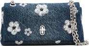 Marc Jacobs The Dual Chain Sequin Daisy Denim Wallet on a Chain