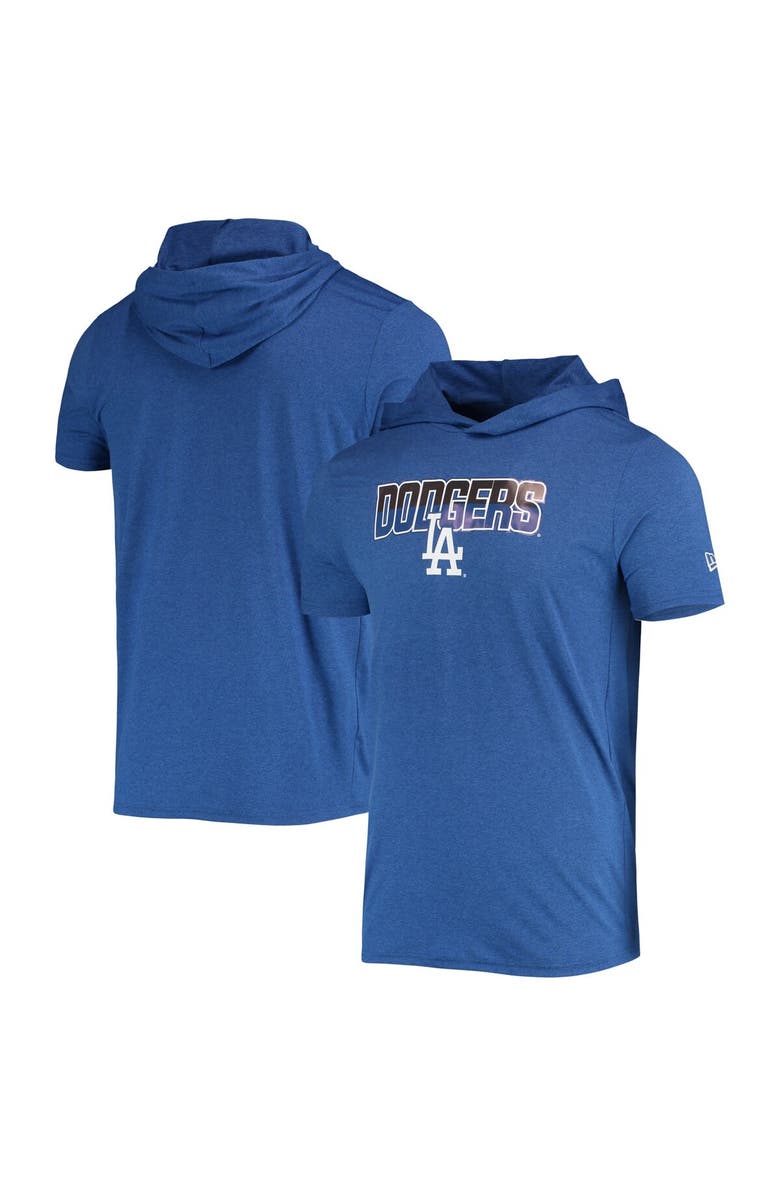 New Era Men's New Era Heathered Royal Los Angeles Dodgers Hoodie T-Shirt, Main, color, Heather Royal