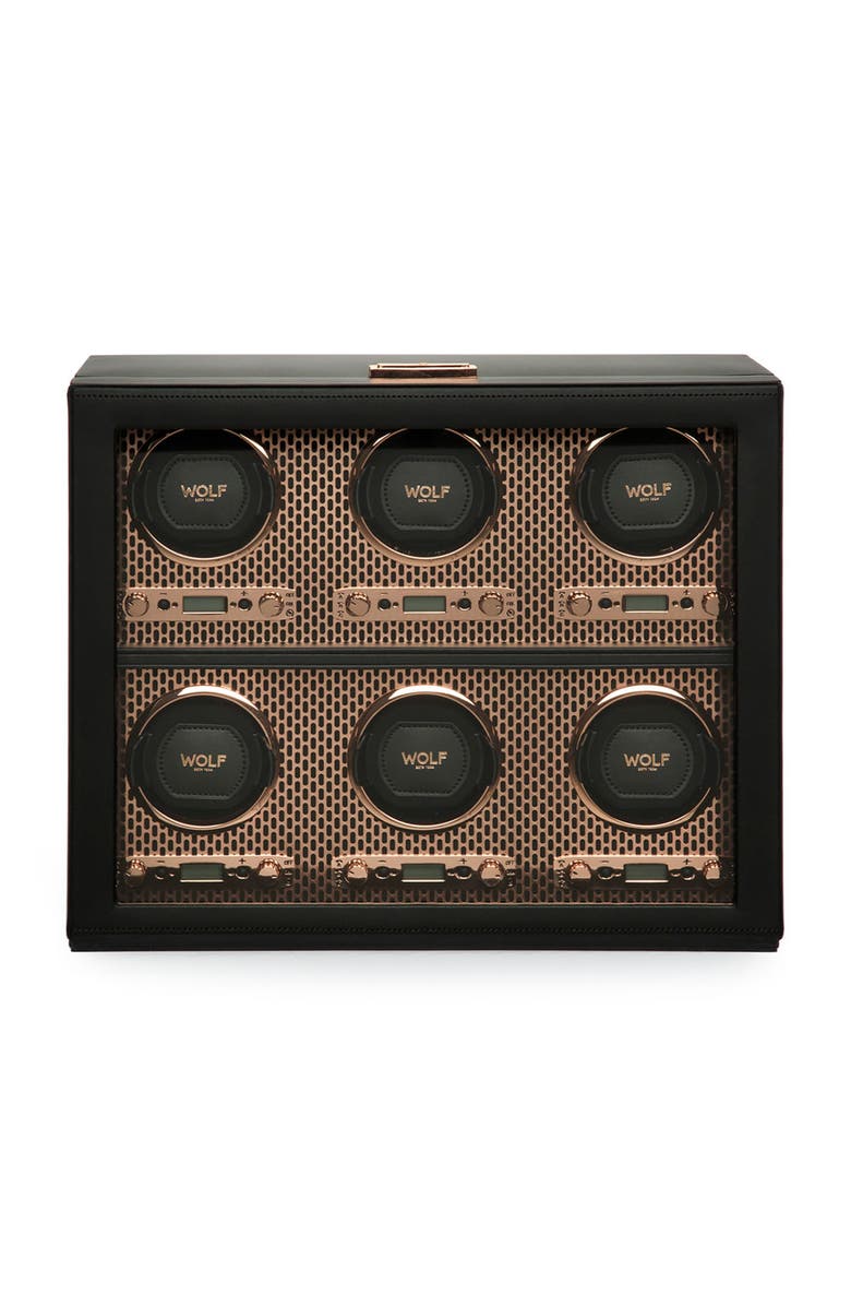 WOLF Axis 6 Piece Watch Winder, Main, color, Copper