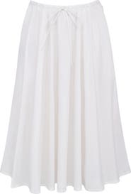 HOUSE OF CB Cora Gathered Lace-Up Skirt