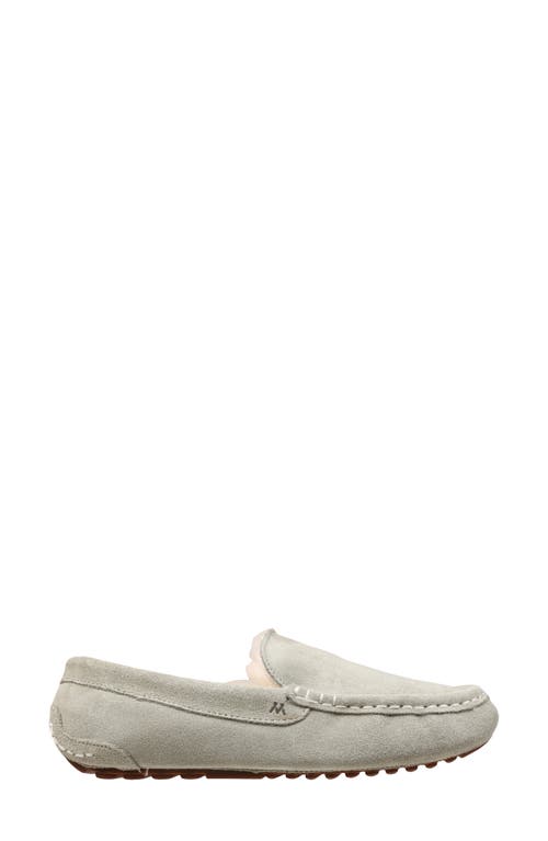 Mykos Suede Genuine Shearling Lined Slipper In Green