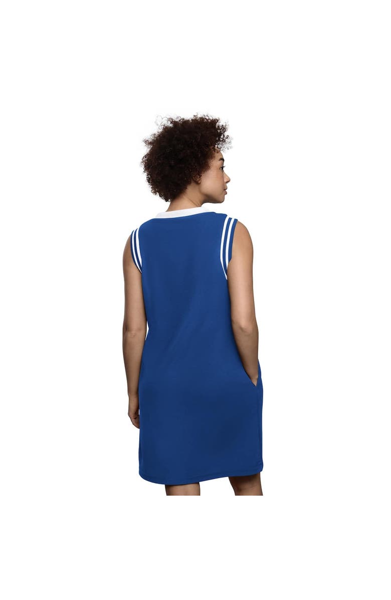STARTER Women's Starter Royal Chicago Cubs Fast Track Sneaker V-Neck Dress, Alternate, color,