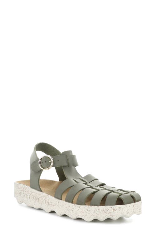 Asportuguesas By Fly London Calix Slingback Fisherman Sandal In Khaki