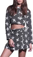 Walter Baker Davis Floral Tweed Crop Jacket