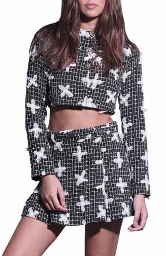 Walter Baker Davis Floral Tweed Crop Jacket