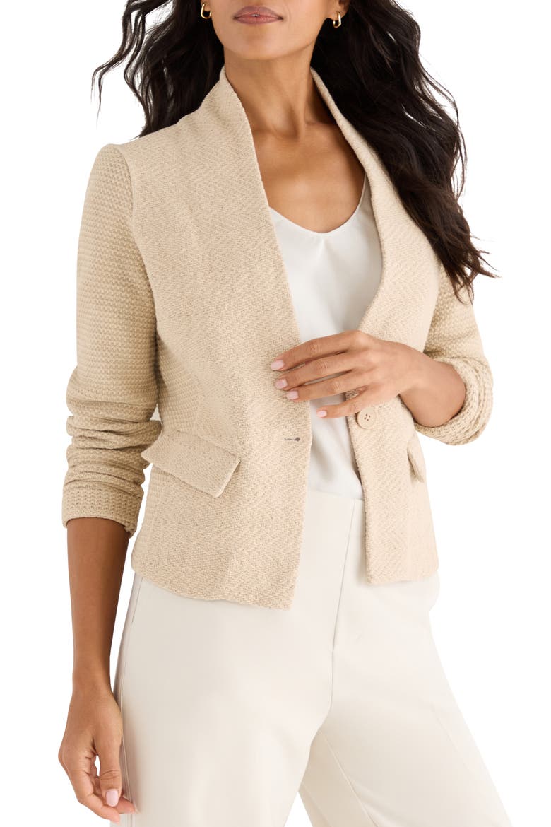 Mixed Media Jacket, Main, color, LATTE