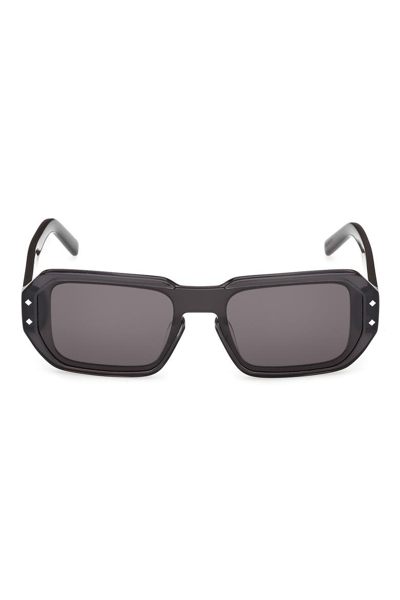Geometric Sunglasses, Main, color, GREY / PALLADIUM / SHINY SMOKE