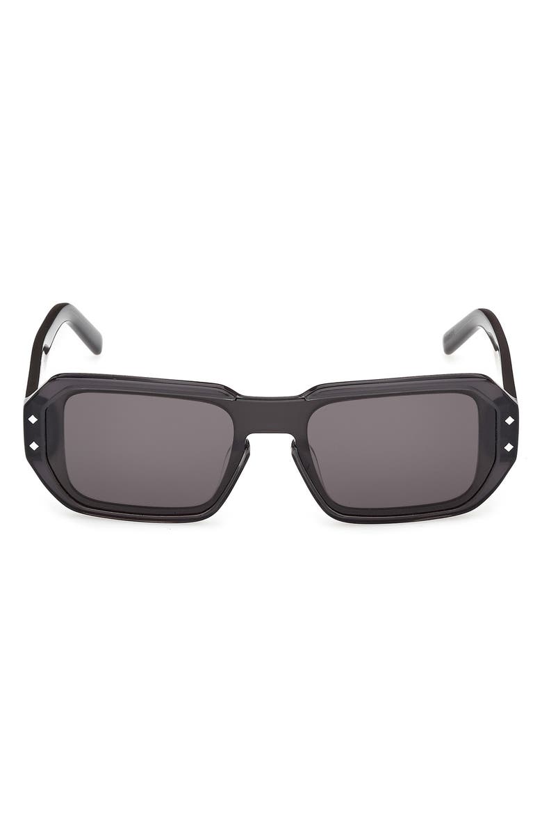 MCM Geometric Sunglasses, Main, color, Grey / Palladium / Shiny Smoke