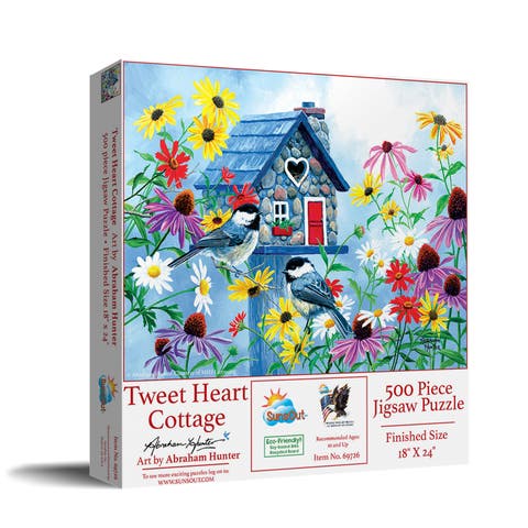 Tweet hearts Cottage 500 piece Jigsaw Puzzle for Adults