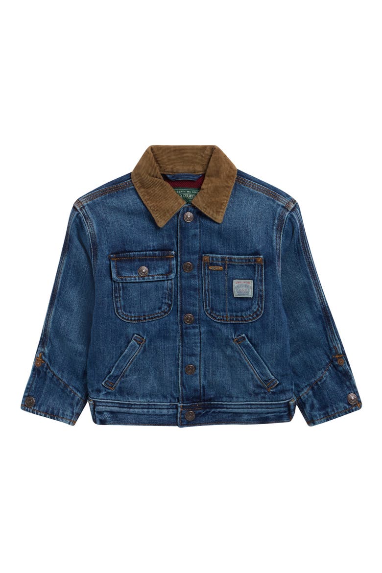 Kids' Corduroy Collar Denim Jacket, Main, color, MULTI