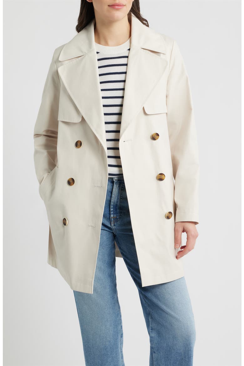 Water Resistant Cotton Blend Trench Coat, Main, color, OYSTER