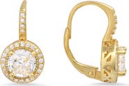 Queen Jewels Stering SilverRound Cubic Zirconia Earrings
