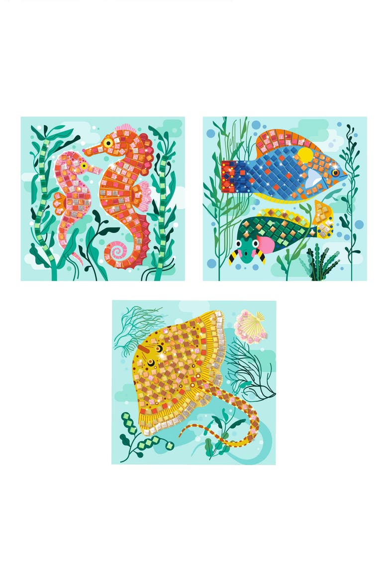 4-Pack Caribbean Sticker Mosaic, Alternate, color, MULTI