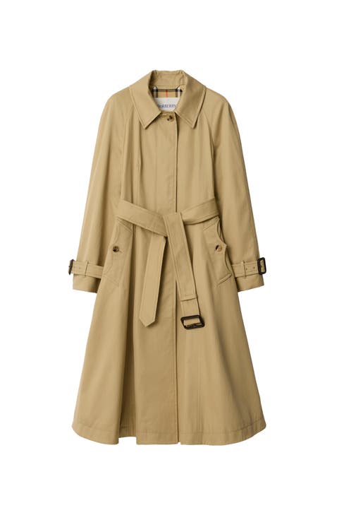 Long Gabardine Ellingham Fit-and-flare Car Coat