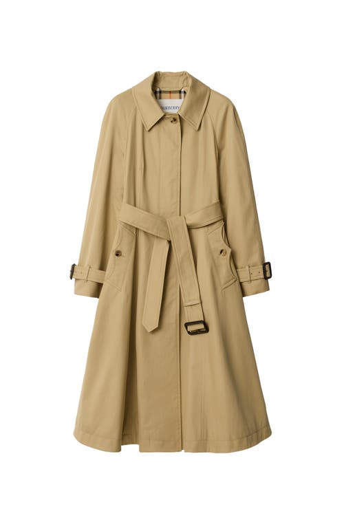 Burberry Long Gabardine Ellingham Fit-and-flare Car Coat In Neutral