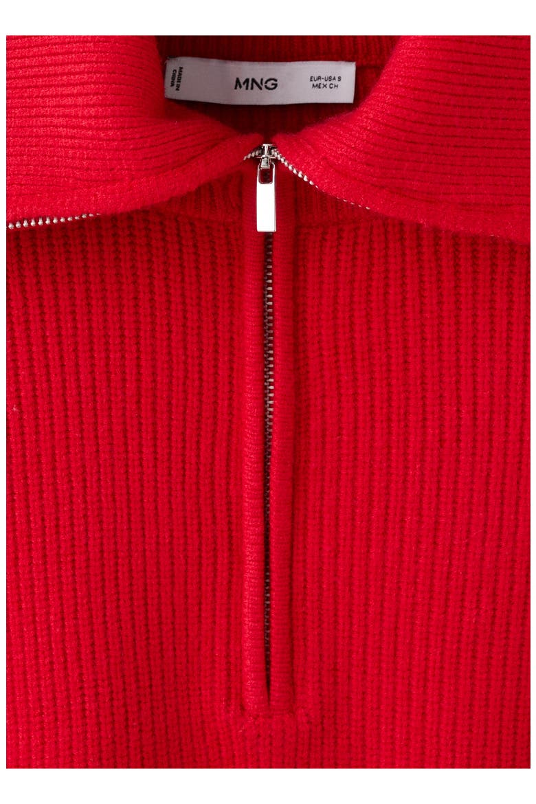 Half Zip Sweater, Alternate, color, RED