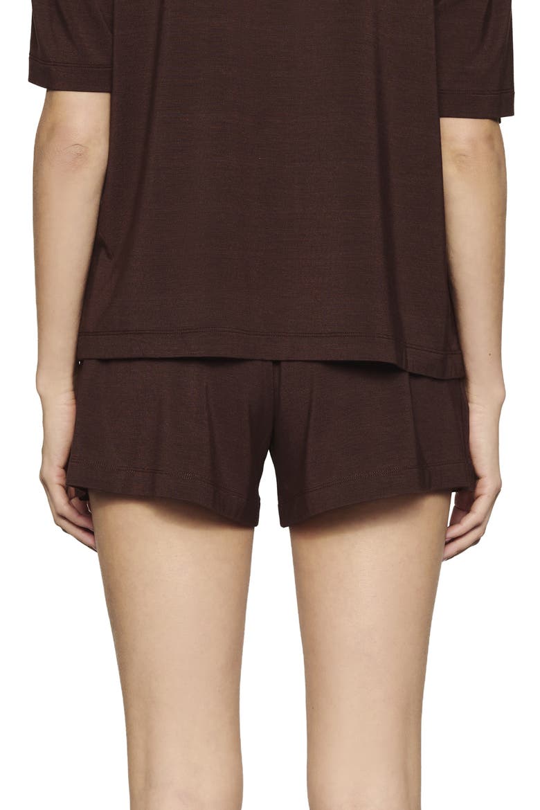 Gisele Stretch Modal Pajama Shorts, Alternate, color, CHOCOLATE