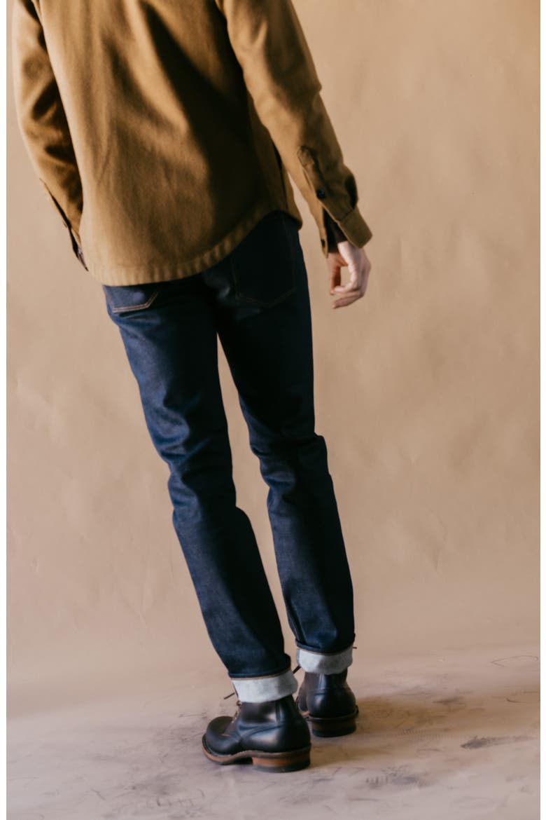 The Pen Slim Mammoth 17.5-Ounce Selvedge Jeans, Alternate, color, INDIGO RAW