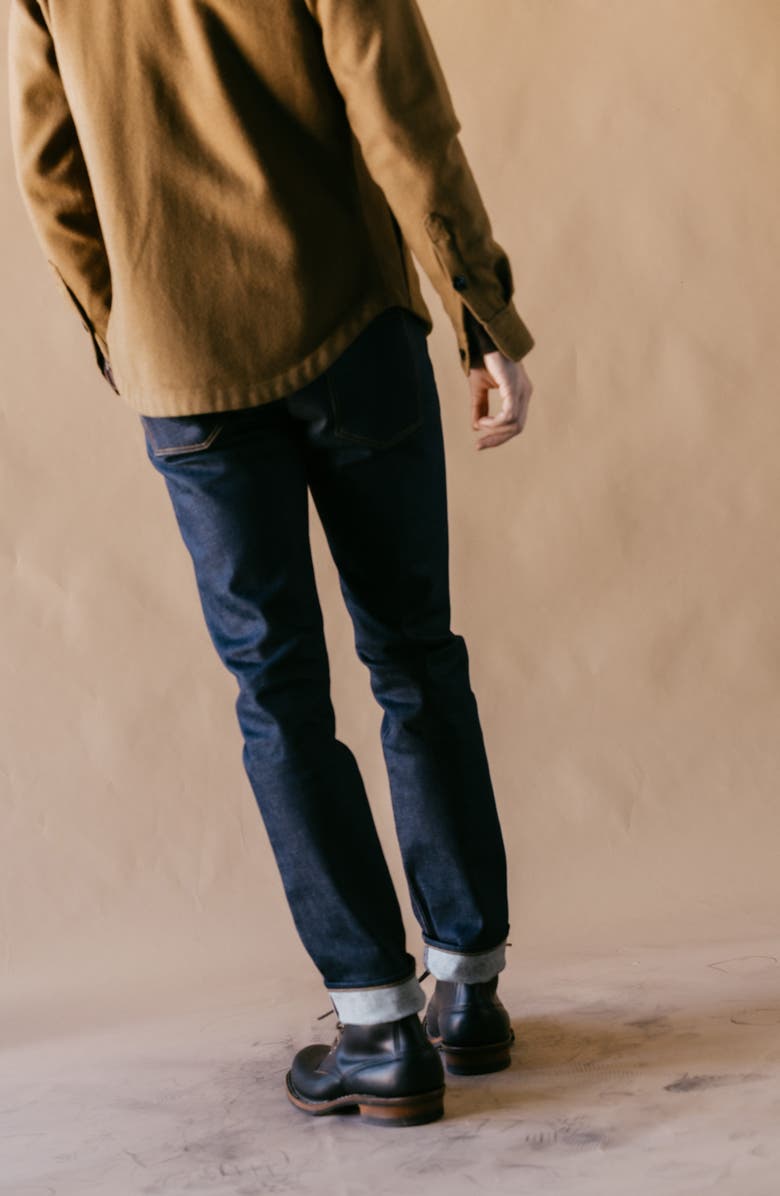 HIROSHI KATO The Pen Slim Mammoth 17.5-Ounce Selvedge Jeans, Alternate, color, Indigo Raw