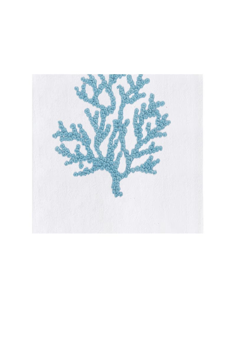 Blue Coral 100% Cotton Flour Sack Dishtowel, Alternate, color, Blue