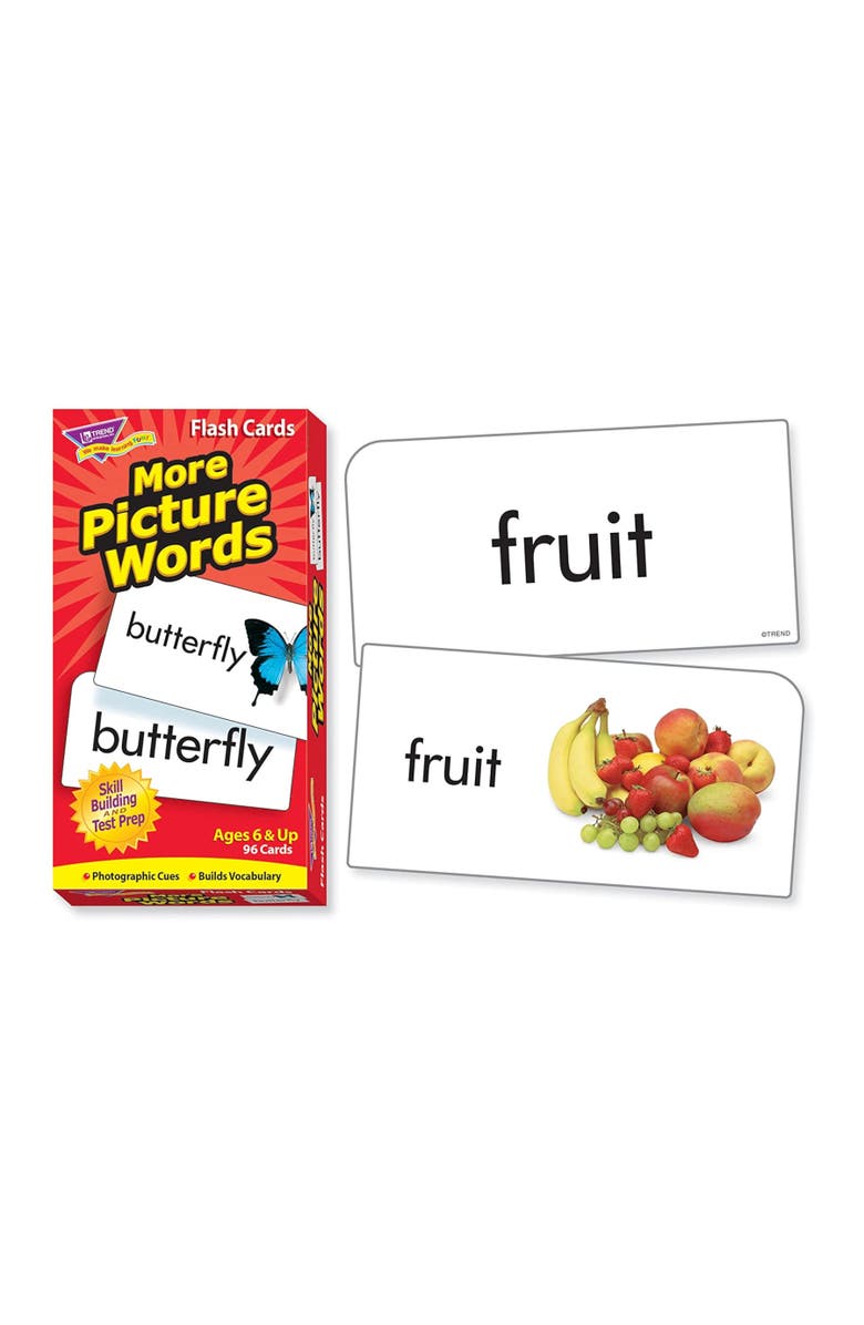 TREND Enterprises More Picture Words Skill Drill Flash Cards, Alternate, color, Multicolored