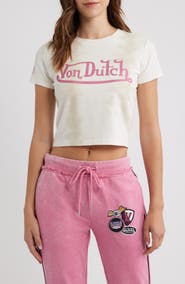 Von Dutch Crystal Logo Short Sleeve Baby Tee