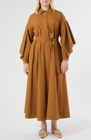 Marina Rinaldi Nanfora Long Sleeve Cotton Shirtdress