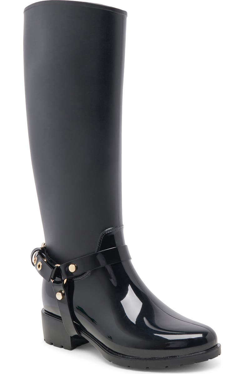 Dolce Vita Cloudy H₂O Waterproof Knee High Boot, Main, color, Midnight Patent Stel