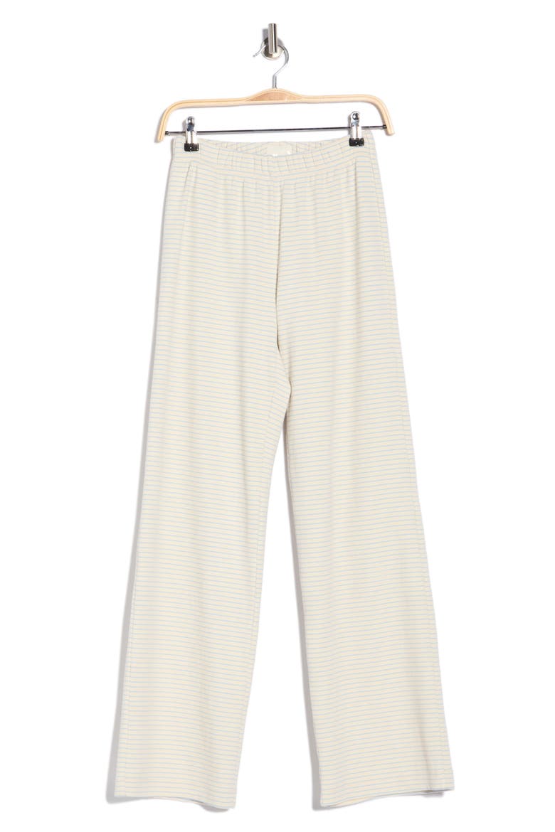 The Quickie Greaser Stripe Ankle Wide Leg Knit Pants, Alternate, color, WHITE AND BLUE DAY TO NIGHT