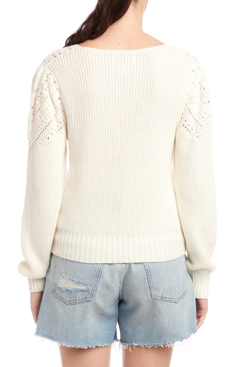 FIFTEEN TWENTY Lola Open Stitch Sweater, Alternate, color, Ivory