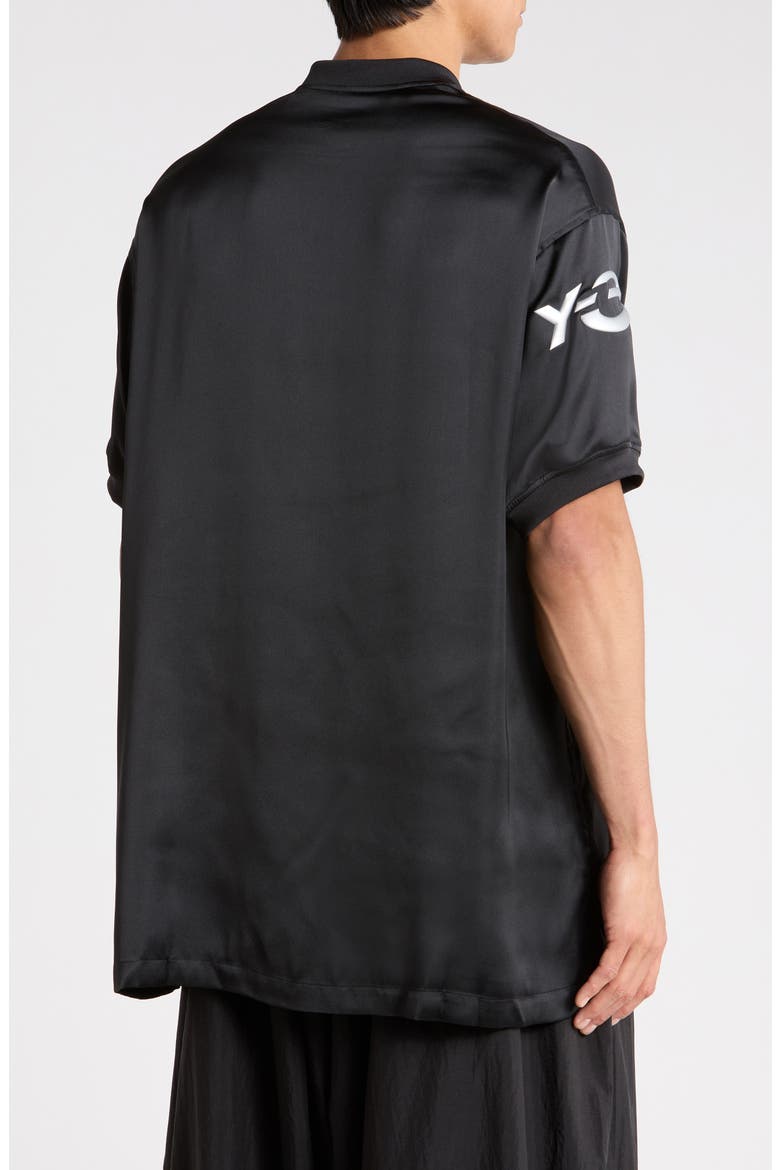 Liquid Logo Satin Jersey, Alternate, color, BLACK