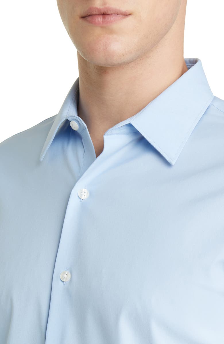 Bonobos Slim Fit Tech Button-Up Shirt, Alternate, color, Solid - Blue