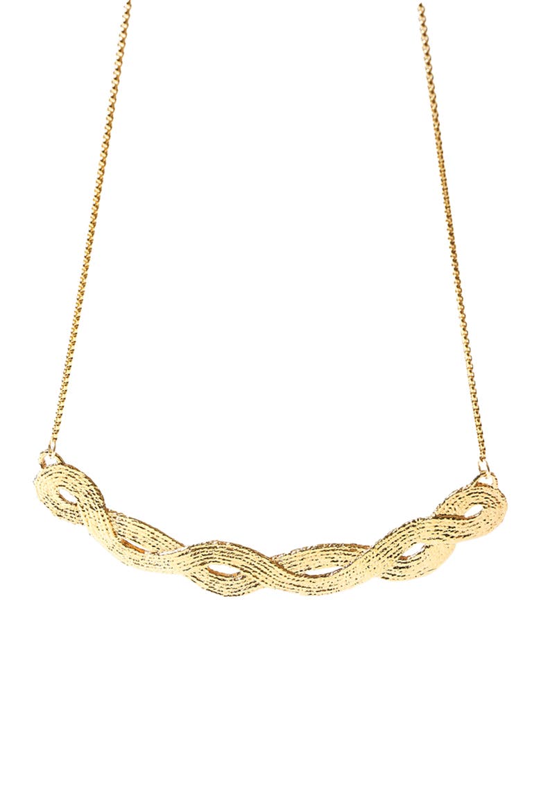 Braid Pendant - 14K Gold Plate, Main, color, Gold