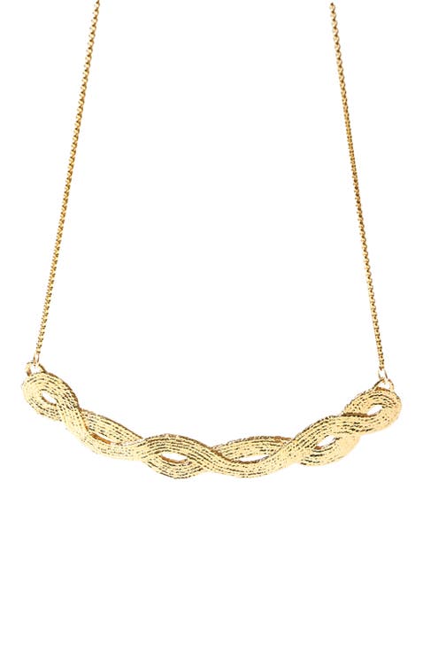 Braid Pendant - 14K Gold Plate