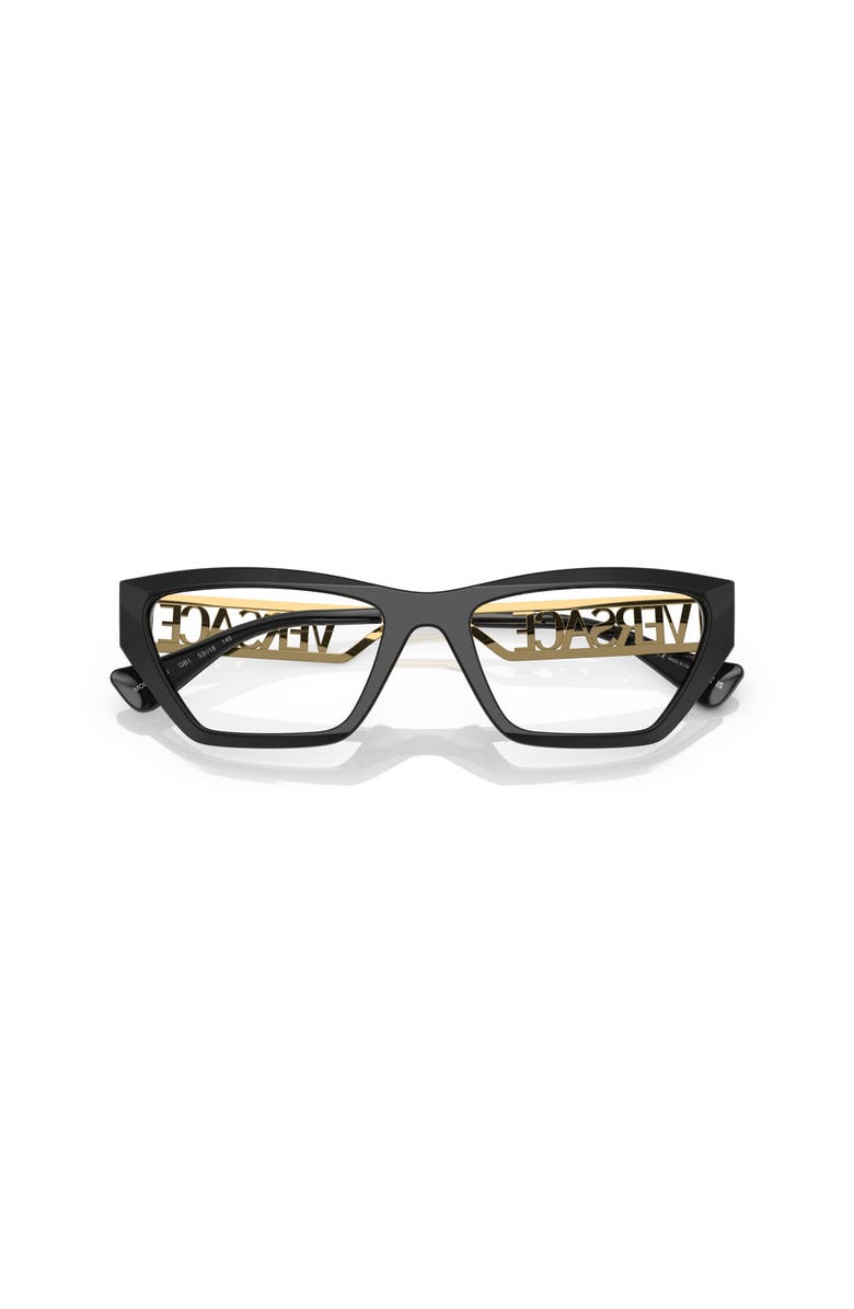 Versace 55mm Irregular optical glasses, Alternate, color, Black