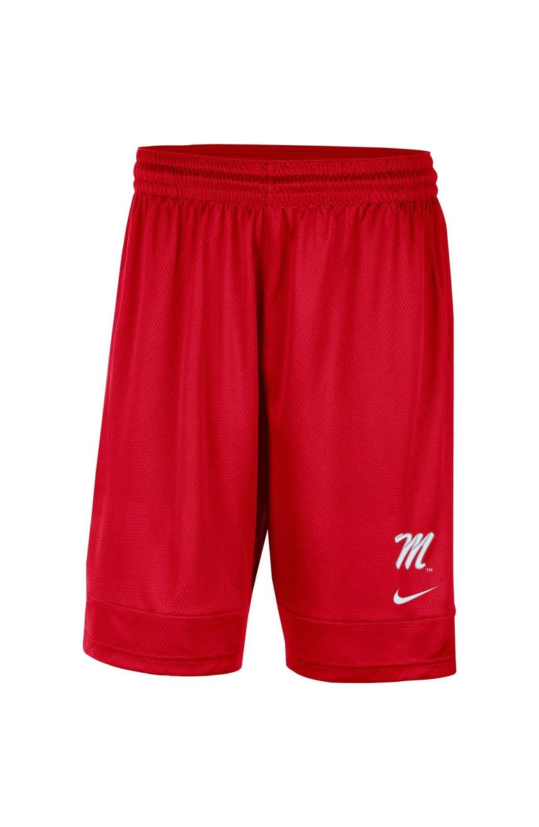 Nike Men's Nike Red Ole Miss Rebels Fast Break Team Performance Shorts, Alternate, color, 