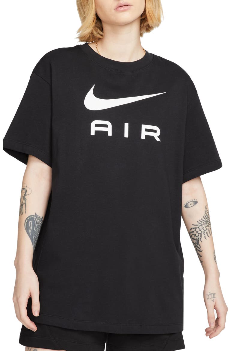 Oversize Air Graphic T-Shirt, Main, color, BLACK