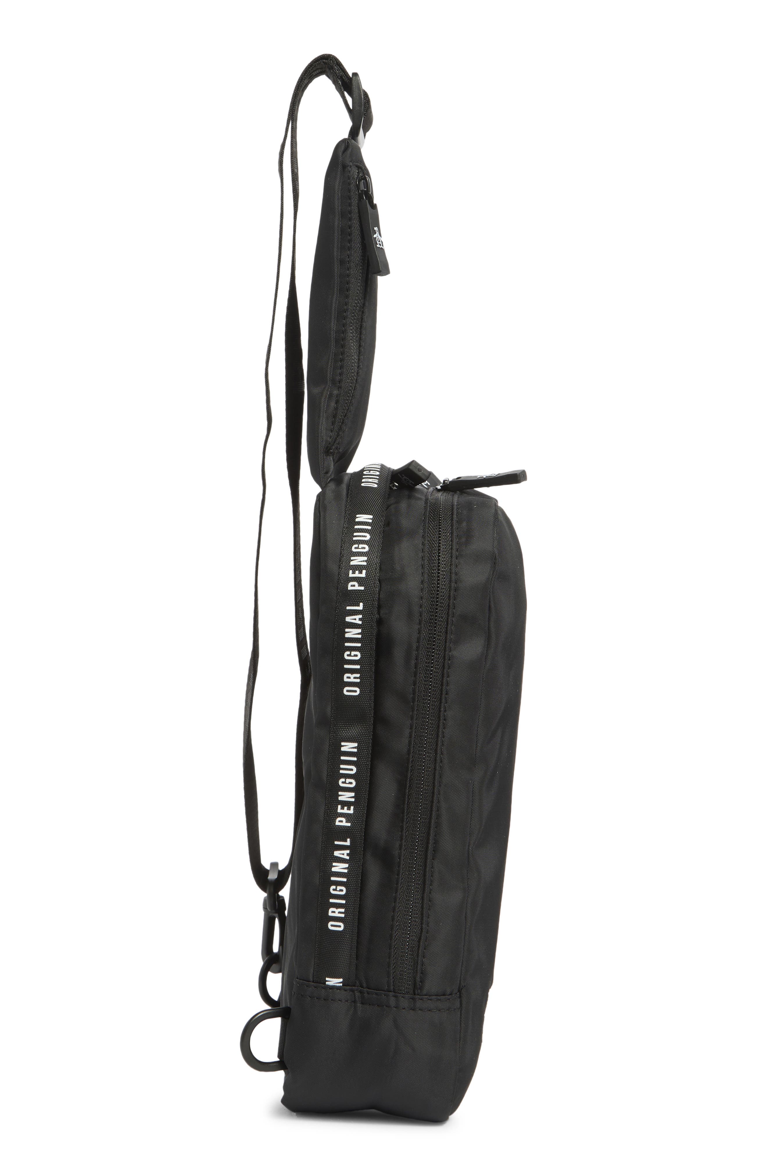 Original Penguin Pete Sling Crossbody Bag, Alternate, color, Black