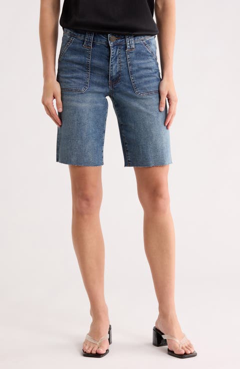 Jenny Cutoff High Waist Bermuda Shorts