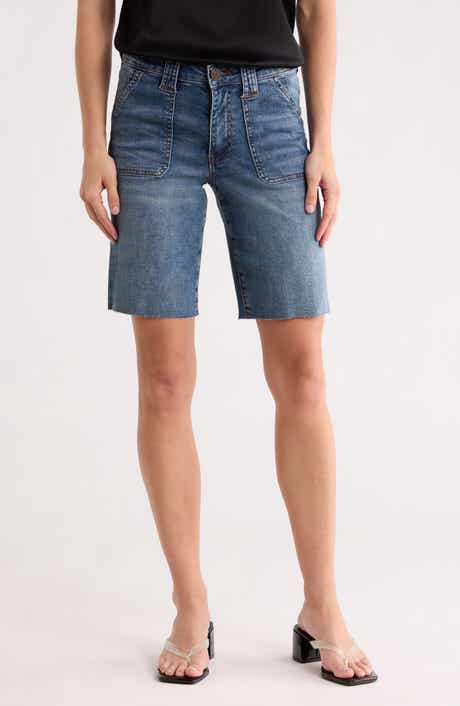 KUT from the Kloth Jenny Cutoff High Waist Bermuda Shorts