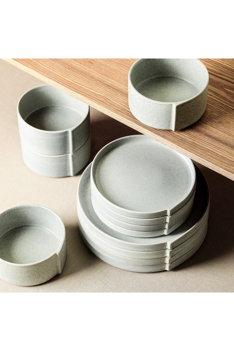 Bao Stoneware 24-Piece Dinnerware Set, Alternate, color, Blue-Grey