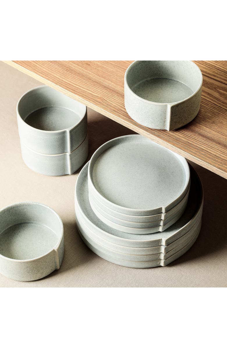 Stone Lain Bao Stoneware 24-Piece Dinnerware Set, Alternate, color, Blue-Grey