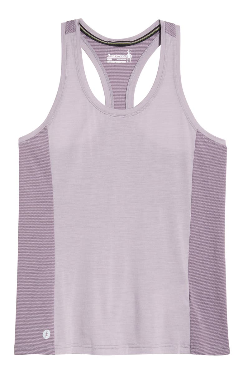 Smartwool Active Mesh Racerback Tank, Main, color, Purple Storm Heather
