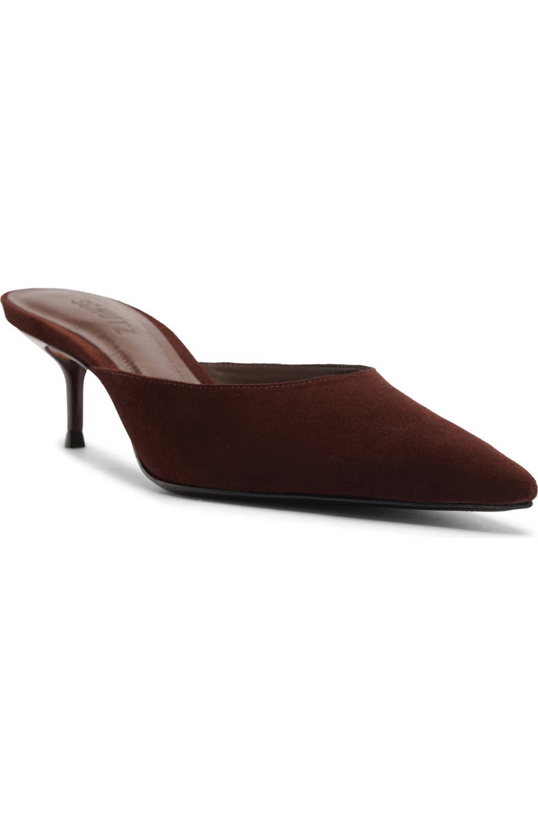 Schutz Julie Pointed Toe Mule, Main, color, Chestnut Brown