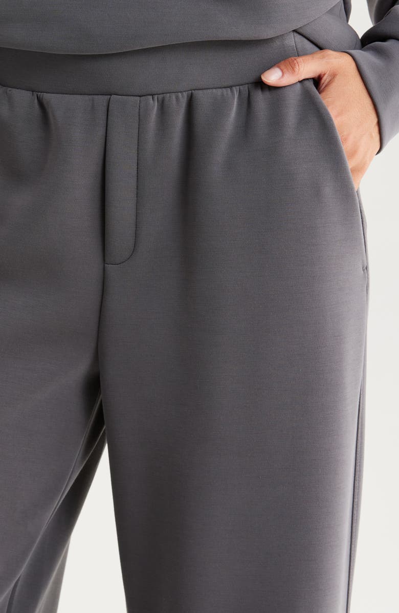 Zella Ultra Soft High Waist Straight Leg Pants, Alternate, color, Grey Forged