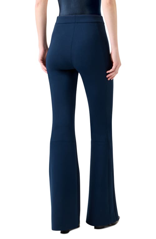 Akris Faris Techno Neoprene Bootcut Pants In Blue
