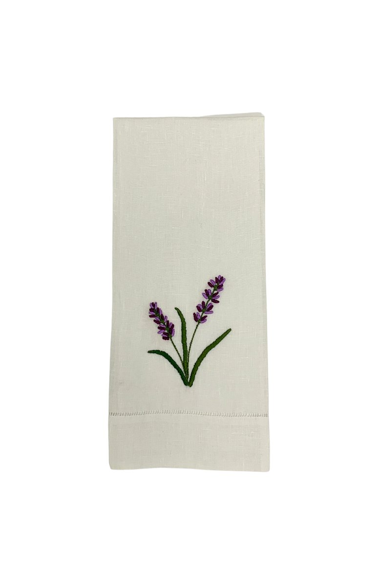 Maison d'Haiti Tea Towels - Maison Lavender, Main, color, White