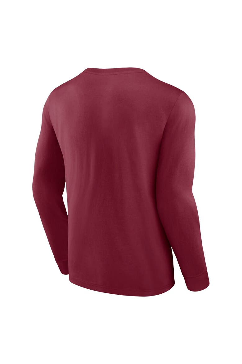 Men's Fanatics Branded Burgundy Colorado Avalanche Strike the Goal Long Sleeve T-Shirt, Alternate, color, Burgundy