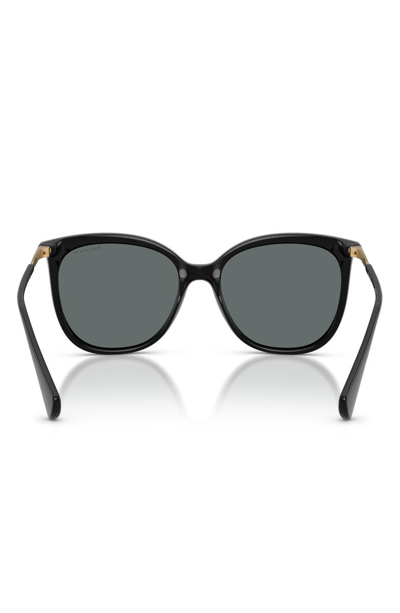 RALPH 56mm Polarized Butterfly Sunglasses, Alternate, color, Shiny Black / Polar Dark Grey