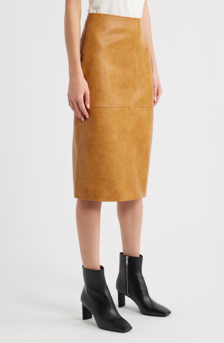 rag & bone Jordie Faux Leather A-Line Skirt, Alternate, color, 